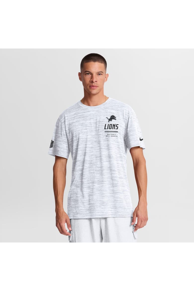 Men's Nike White Detroit Lions Sideline Double Covered Dri-FIT Velocity T-Shirt, Main, color, White