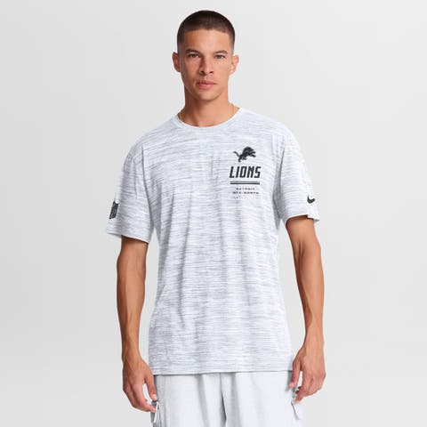 Men's Nike White Detroit Lions Sideline Double Covered Dri-FIT Velocity T-Shirt