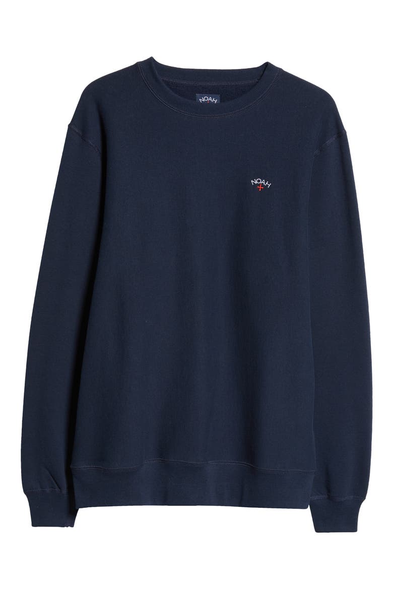 Classic Cotton Crewneck Sweatshirt, Alternate, color, NAVY