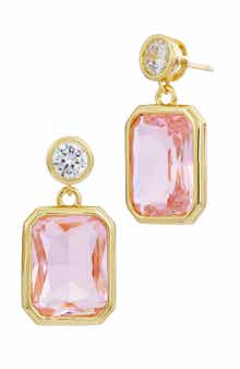SAVVY CIE JEWELS Cubic Zirconia & Crystal Drop Earrings