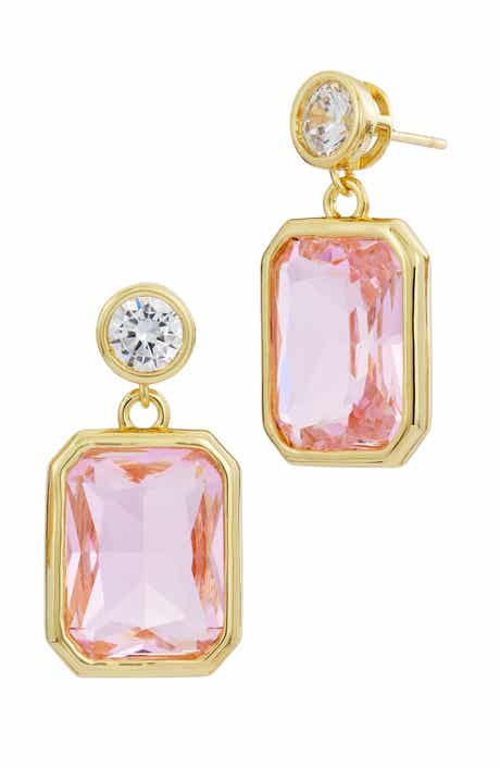 SAVVY CIE JEWELS Cubic Zirconia & Crystal Drop Earrings