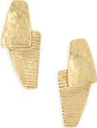 Karine Sultan Textured Overlap Drop Earrings