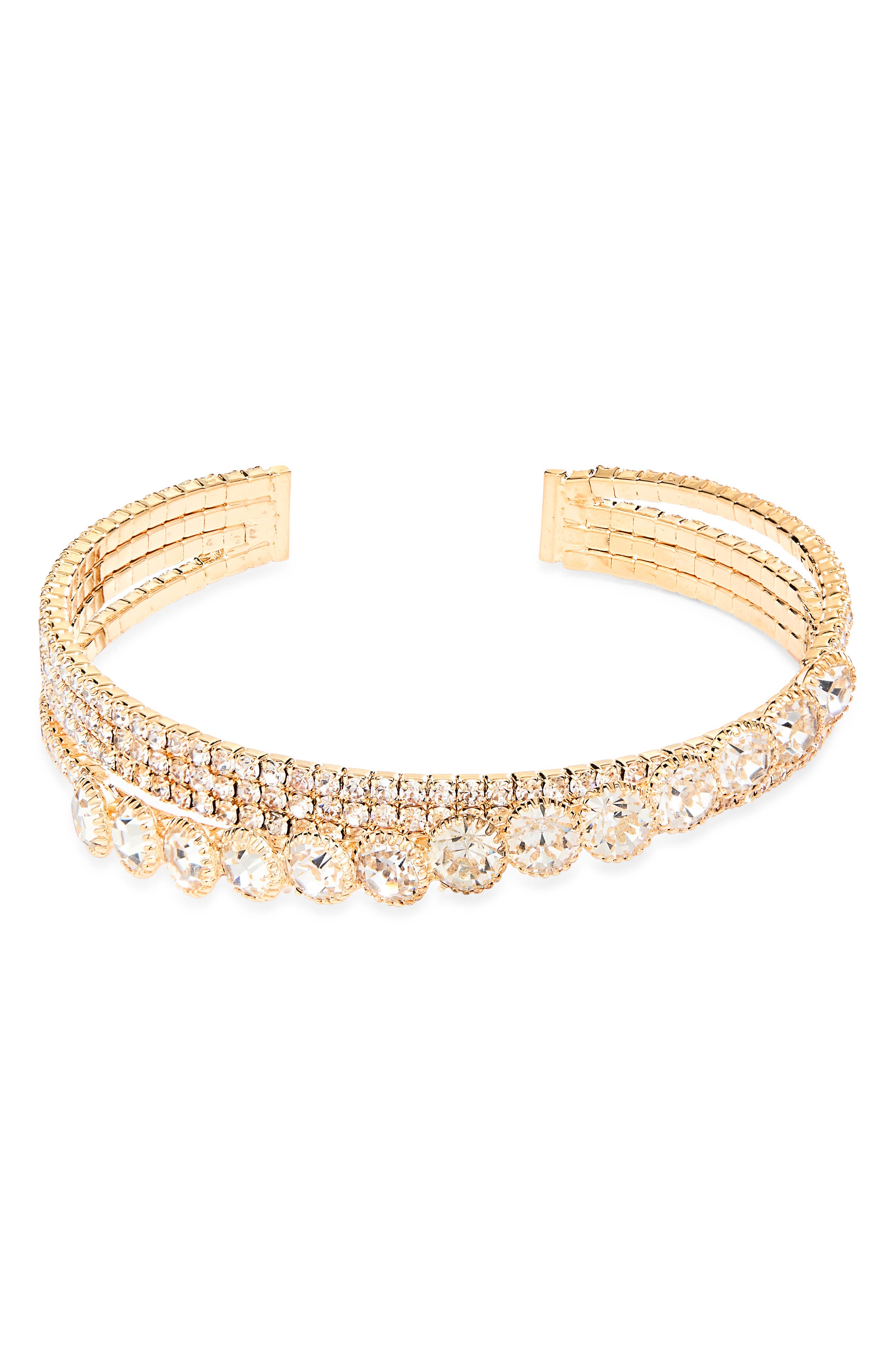 Cara Crystal Cuff Bracelet