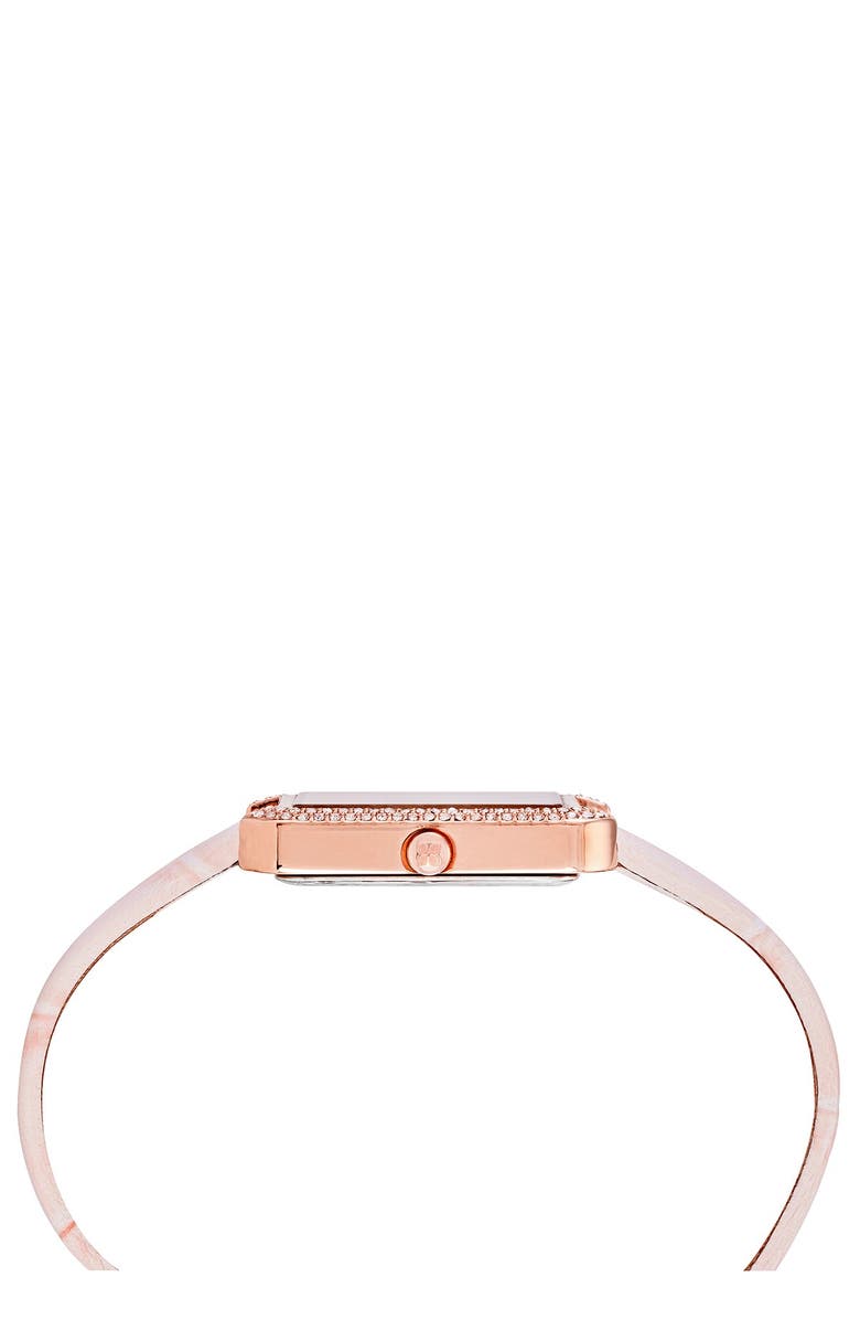 BCBGMAXAZRIA Classic Japanese-Quartz Watch with Leather Strap, 25.5mm, Alternate, color, 