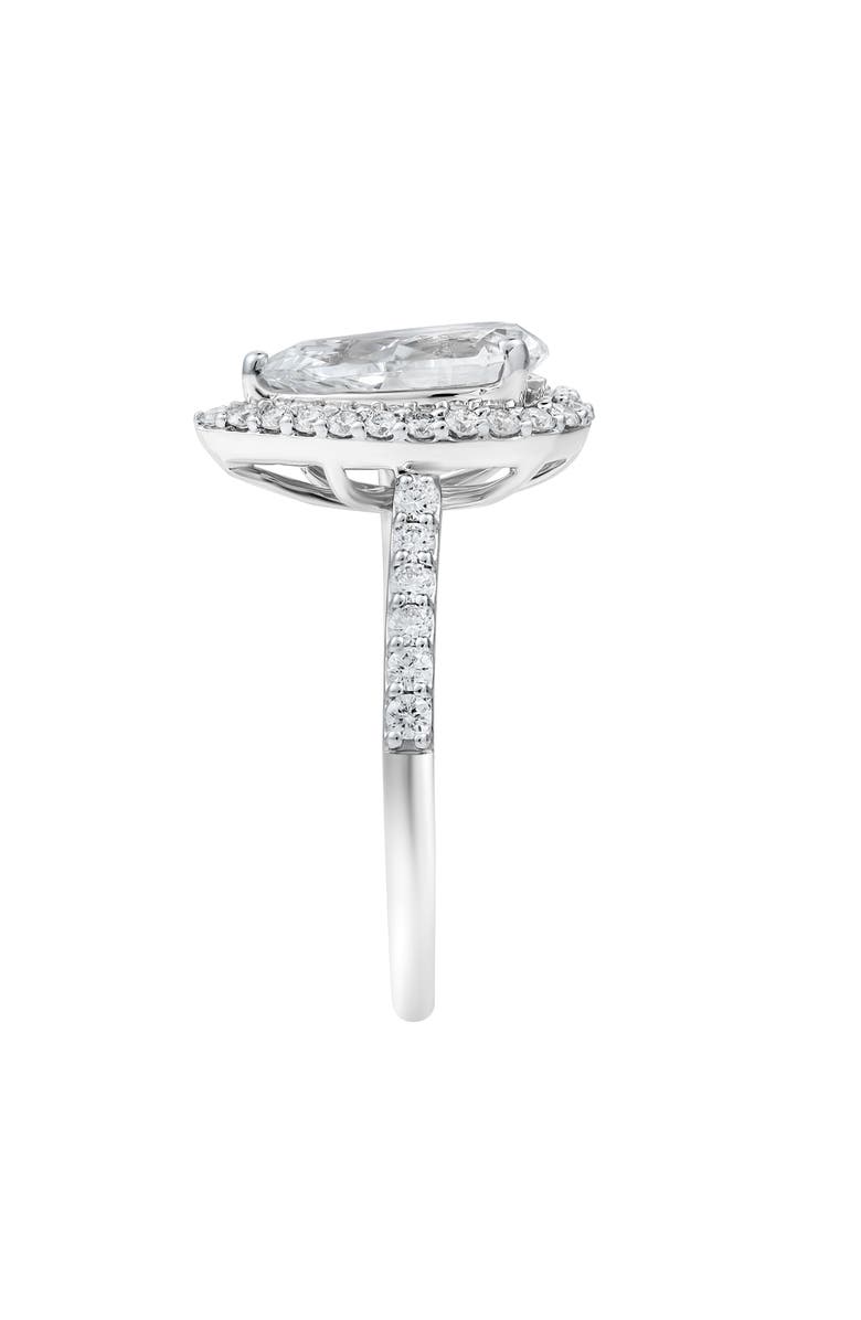 LuvMyJewelry Hana 14K White Gold Pear Lab Grown Diamond Halo Engagement Ring - 2.45 Ct, Alternate, color, 14K White Gold