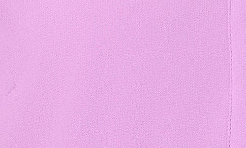 Cece Scallop Trim Button-up Shirt In Purple