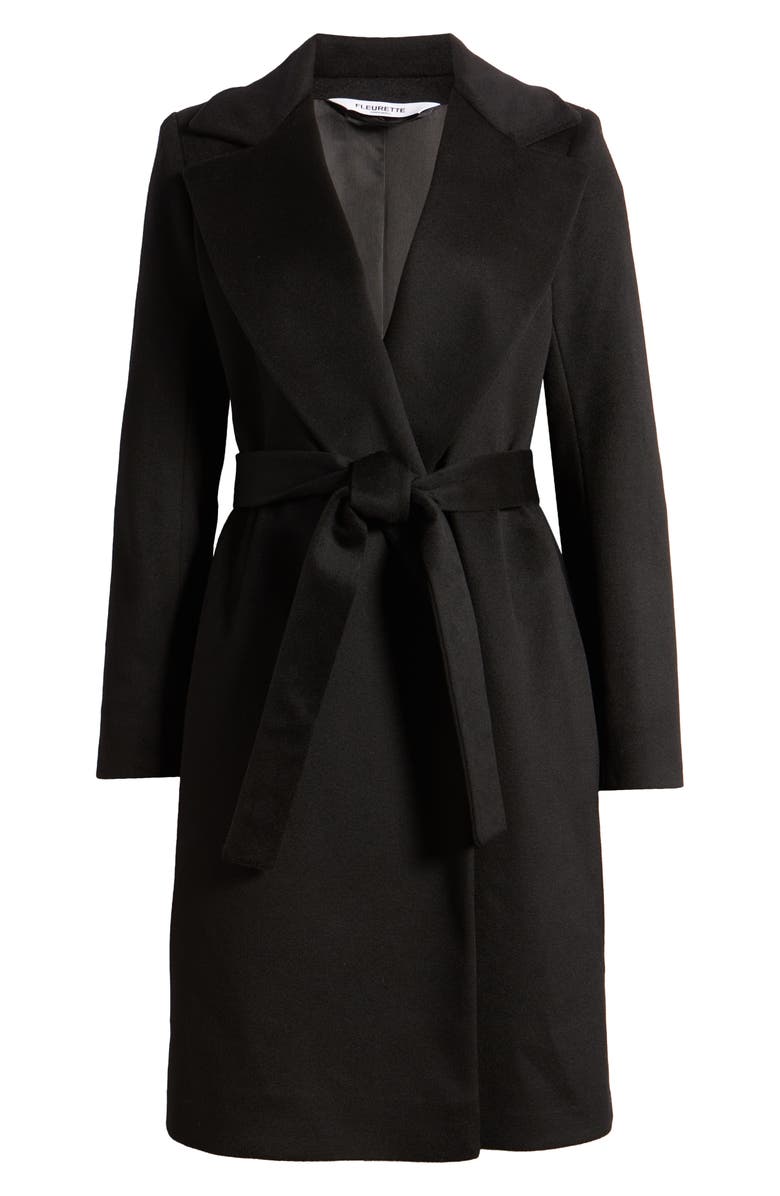 Fleurette Wool Wrap Coat, Alternate, color, 