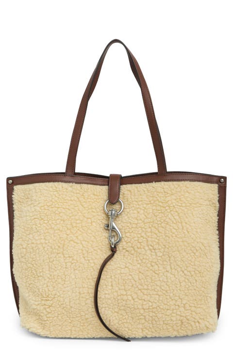 Megan Faux Shearling Tote