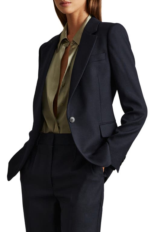 Reiss Hallie Wool Blend Blazer In Blue