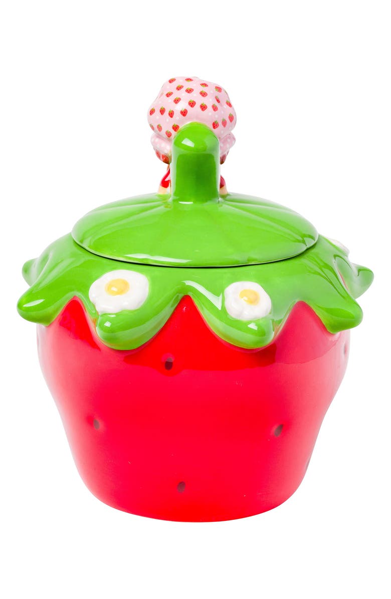 SANRIO Strawberry Shortcake Ceramic Snack Jar, Alternate, color, Red/ Green