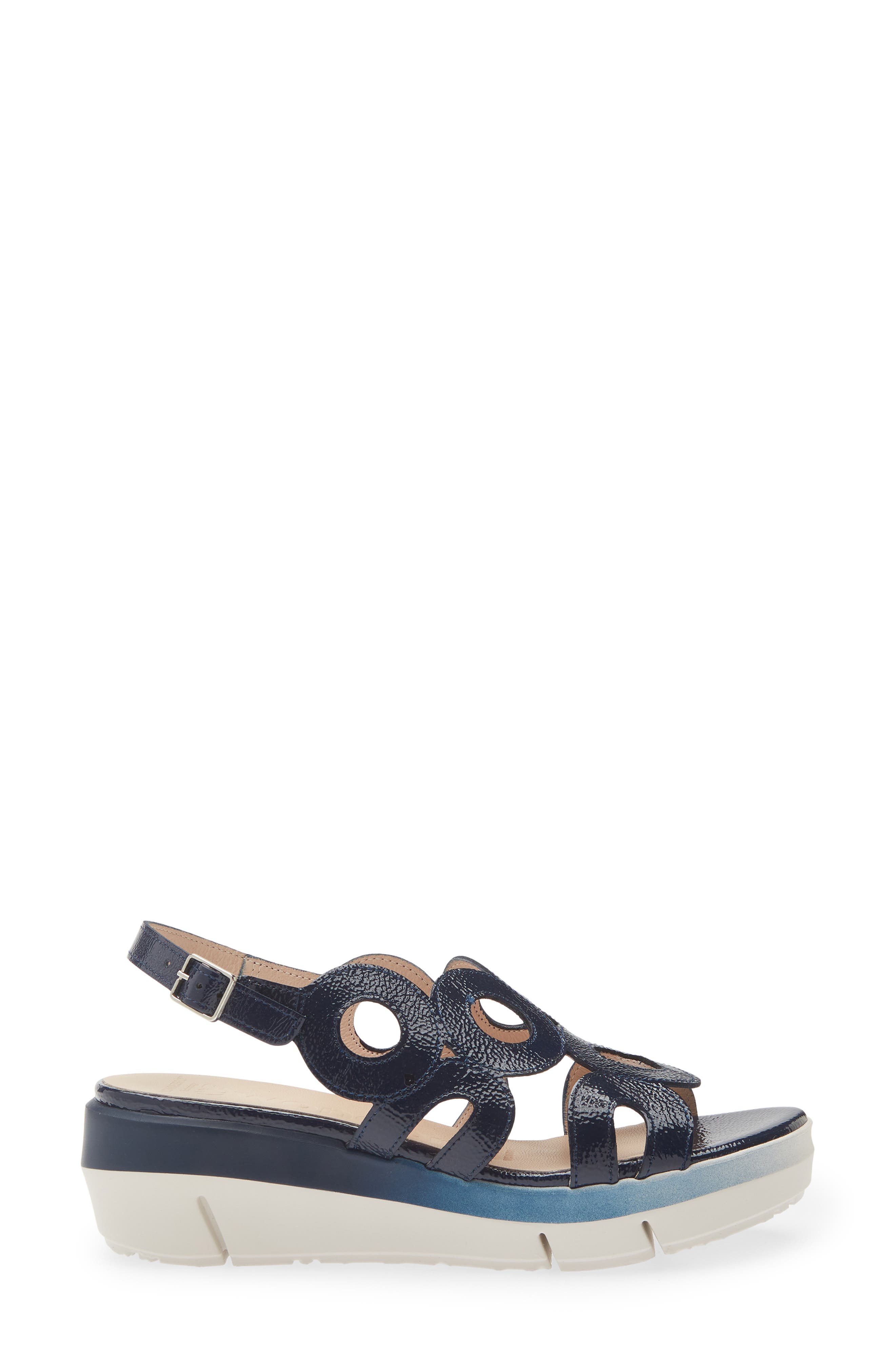 Slingback Platform Slide Sandal, Alternate, color, LACK BALTIC