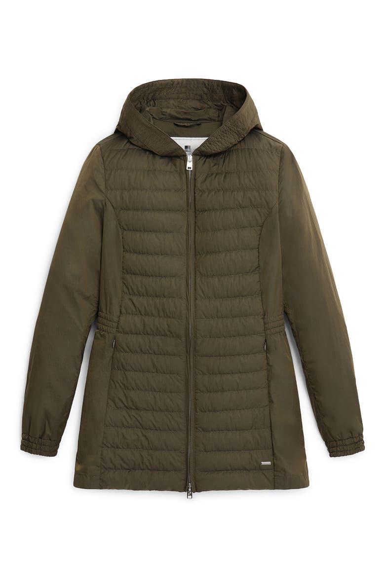 Violet Water Repellent Down Parka, Alternate, color, ARMY OLIVE