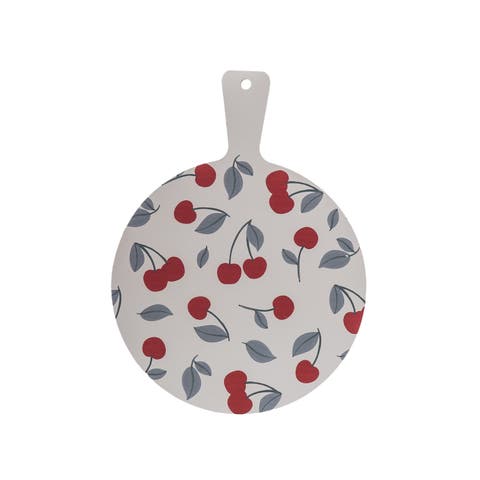 MDF Cherry Board Red and Green and White for Spring Serving and Entertaining