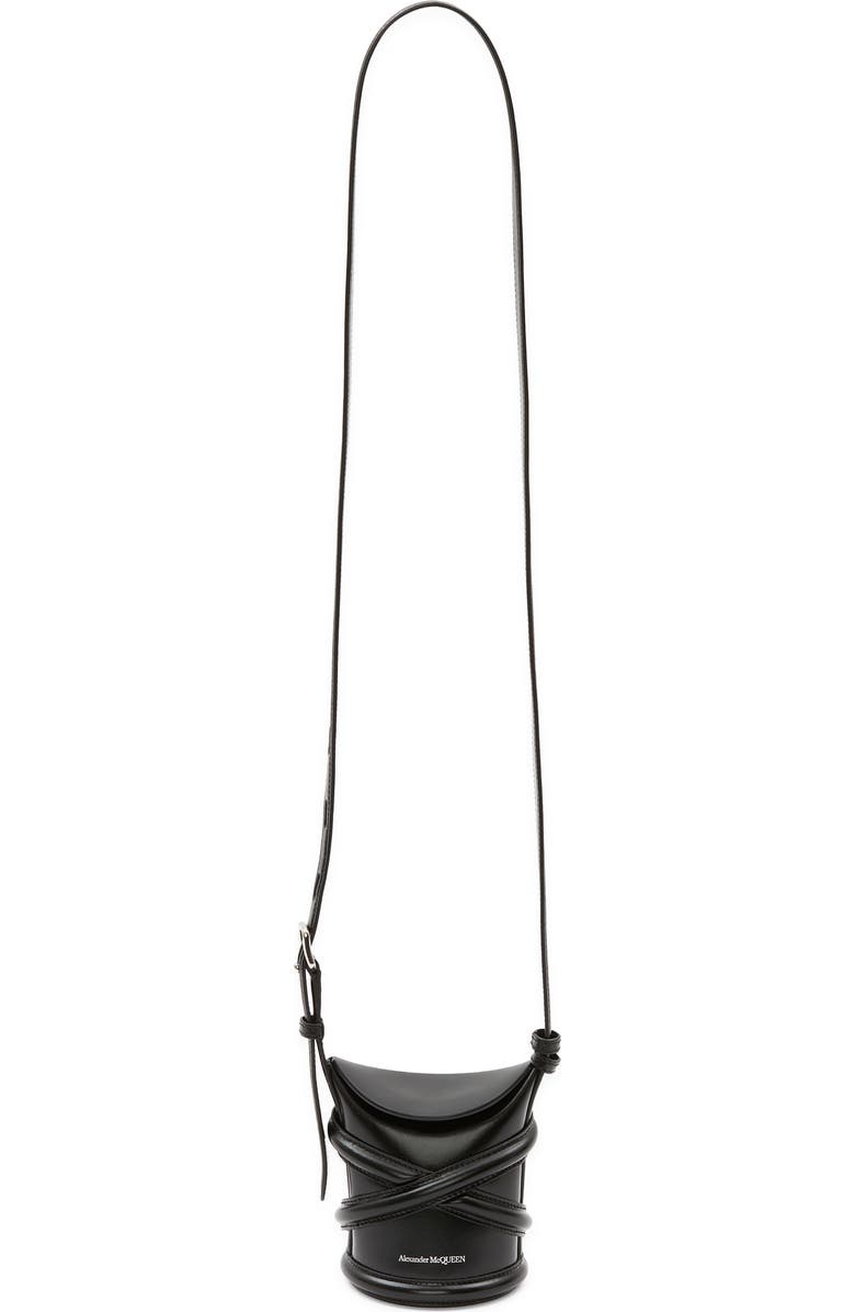 McQueen Alexander McQueen Micro The Curve Leather Crossbody Bag, Alternate, color,