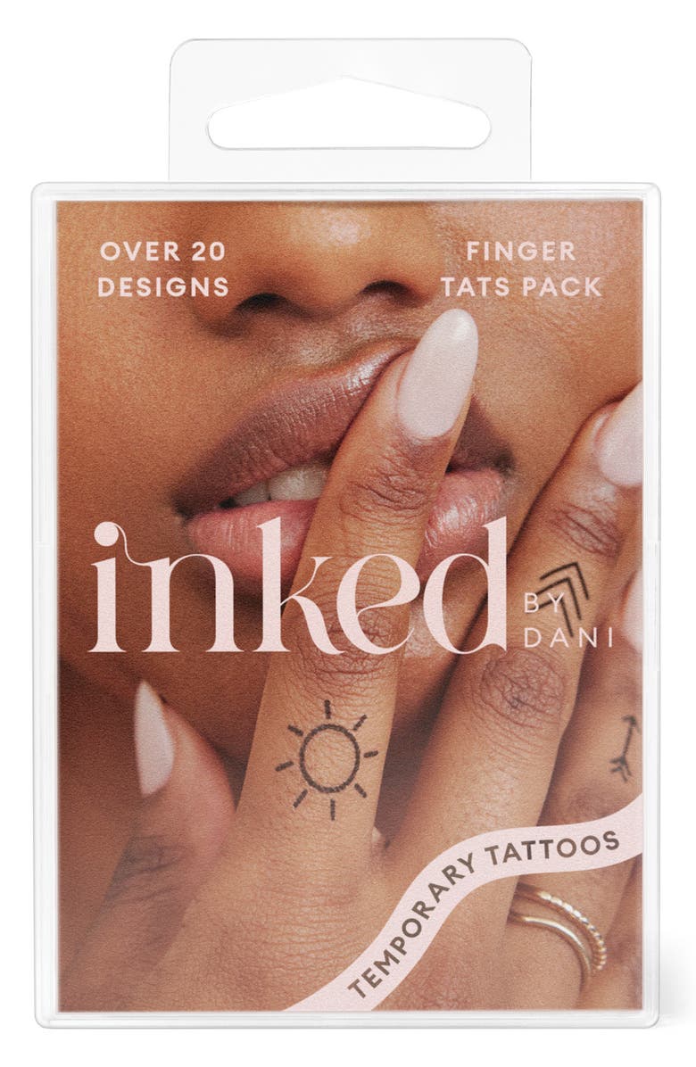 INKED by Dani Finger Tats Pack Temporary Tattoos, Main, color, 