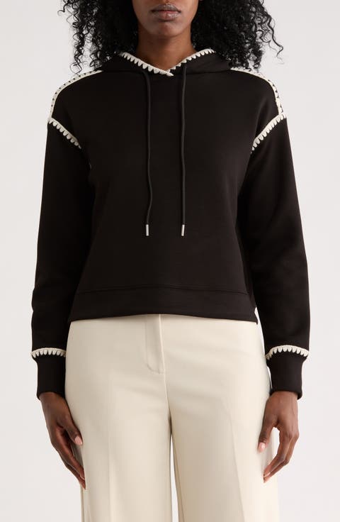 Whipstitch Trim Hoodie