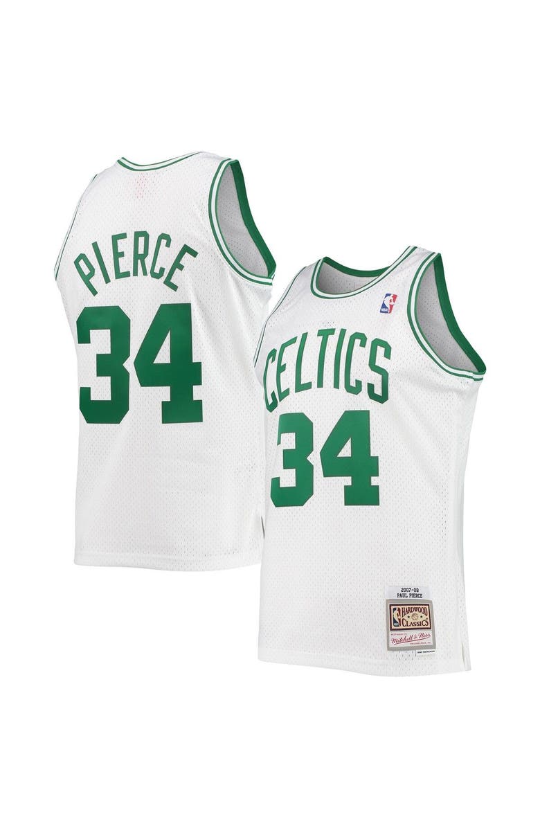 Mitchell & Ness Men's Mitchell & Ness Paul Pierce White Boston Celtics Hardwood Classics Swingman Jersey, Alternate, color, 