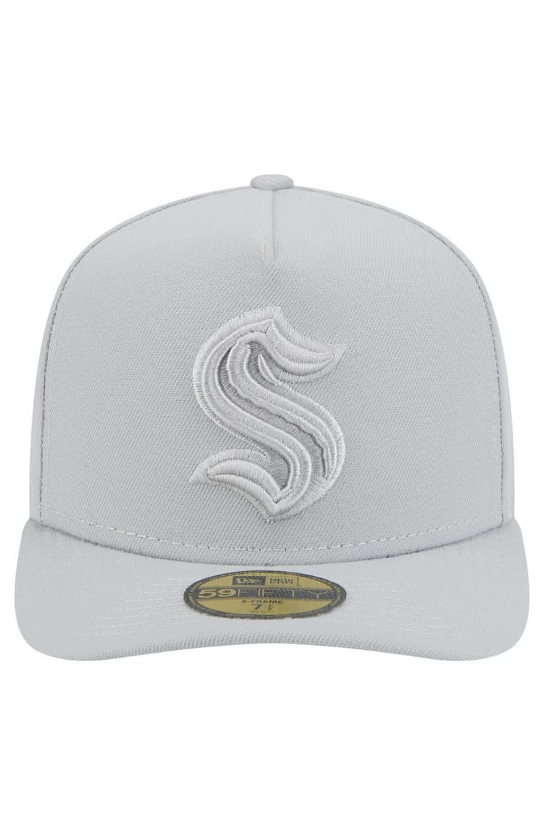 New Era Men's New Era Gray Seattle Kraken Color Pack A-Frame 59FIFTY Fitted Hat, Alternate, color, Gray
