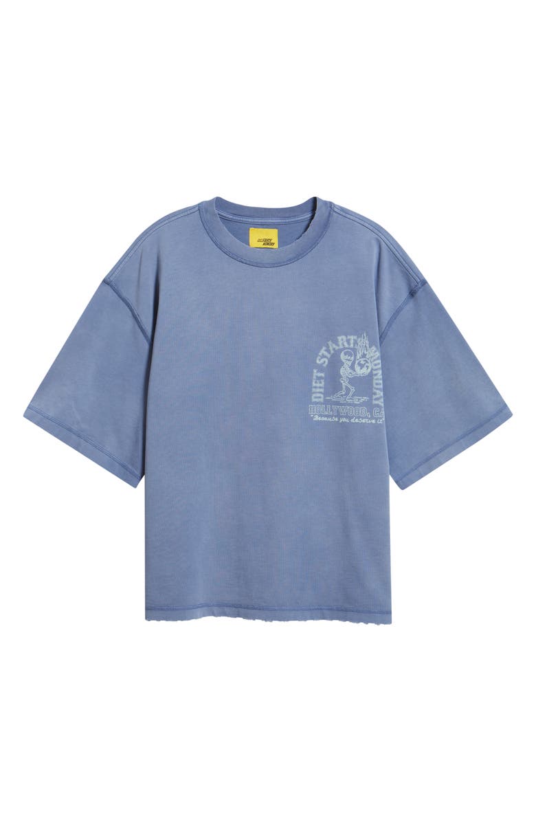 DIET STARTS MONDAY Hollywood Logo Graphic T-Shirt, Alternate, color, Washed Blue