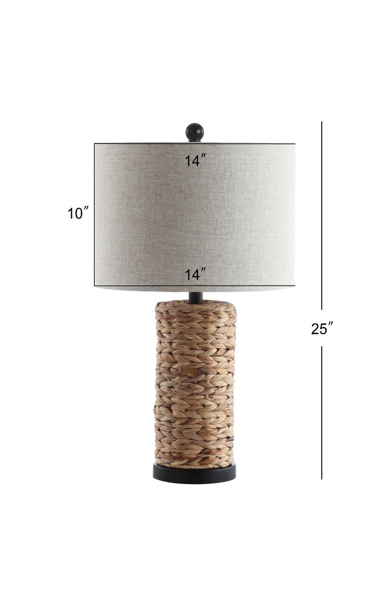 JONATHAN Y Elicia 25" 1-Light Coastal Water Hyacinth LED Table Lamp, Alternate, color, Natural