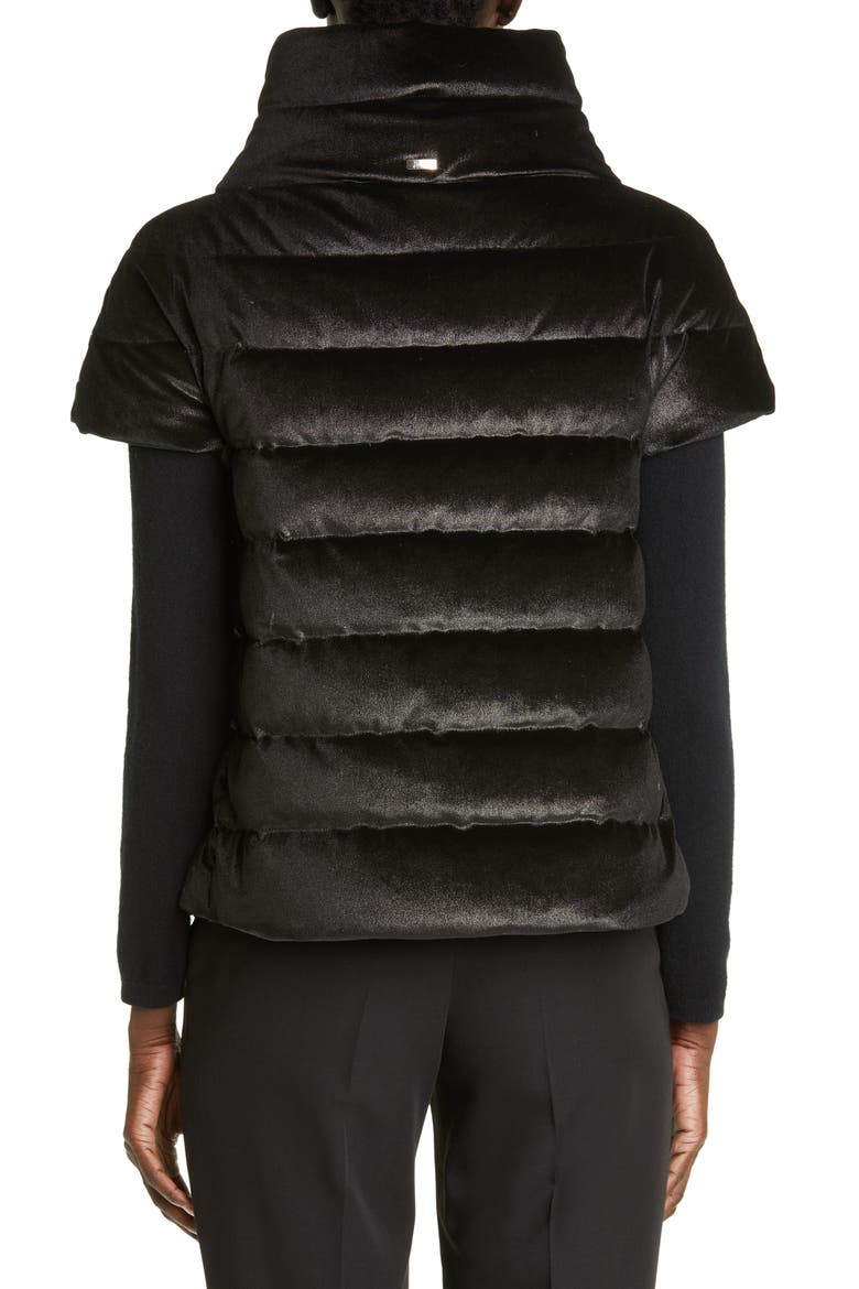 Satin Finish High-Low Down Jacket, Alternate, color, 9300 / NERO