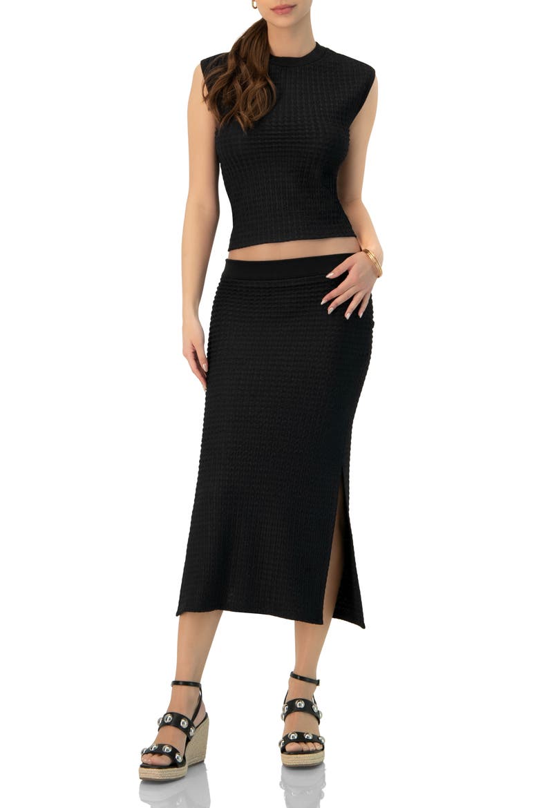 Sleeveless Knitted Top, Alternate, color, Black