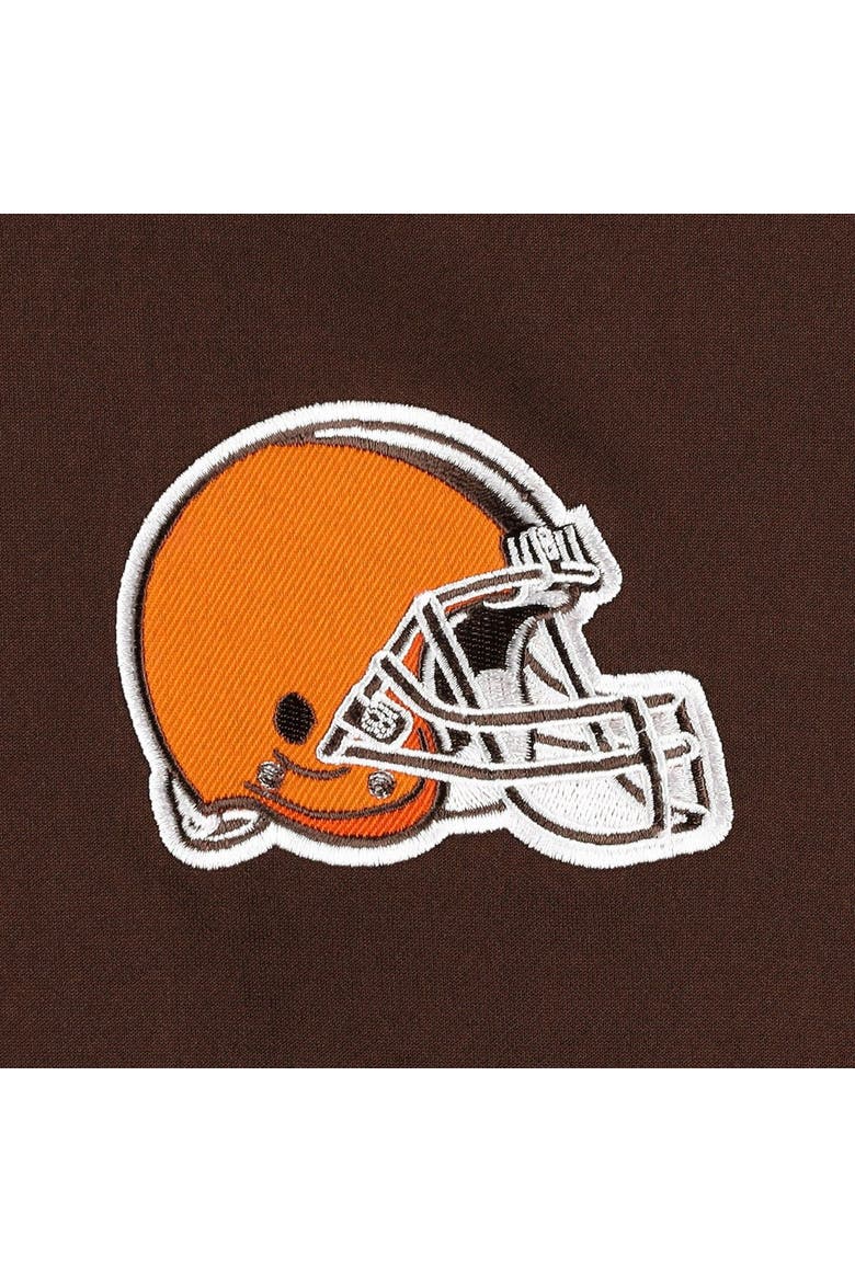 Men's Brown Cleveland Browns Big & Tall Quarter-Zip Top, Alternate, color, Brown
