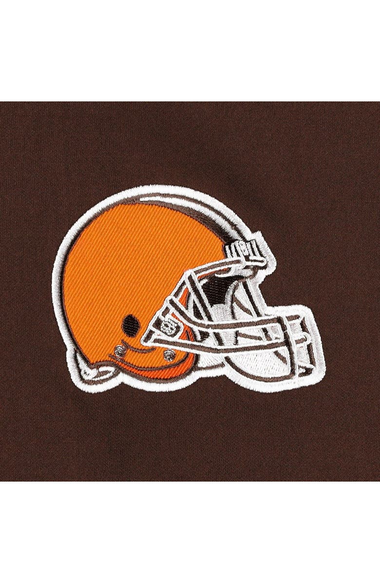 PROFILE Men's Brown Cleveland Browns Big & Tall Quarter-Zip Top, Alternate, color,