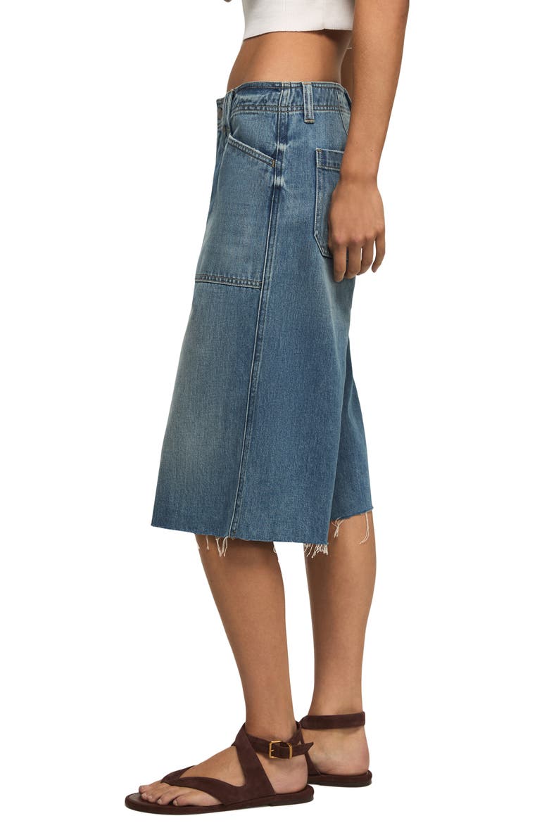 Low Rise Culotte Denim Shorts, Alternate, color, WILD CHILD WASH