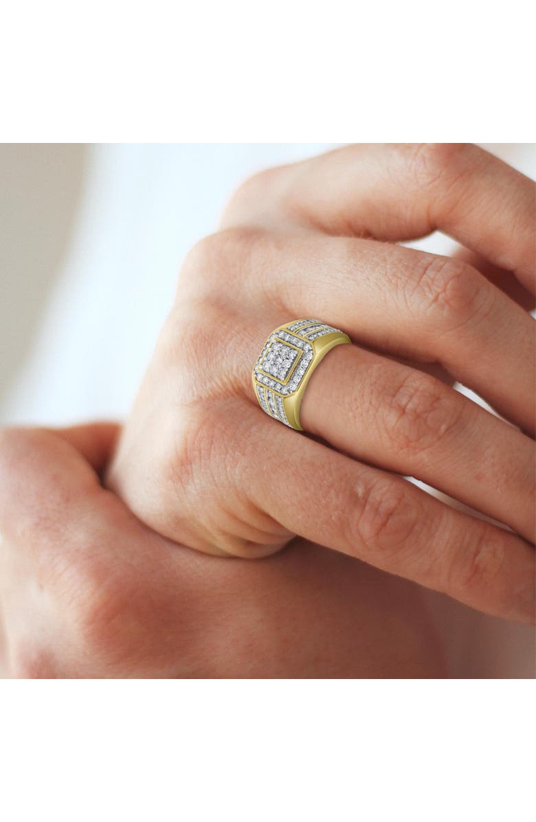 LuvMyJewelry Hexonic Deluxe 14K Yellow Gold Diamond Men Statement Ring - 1.74ct., Alternate, color, 14K Yellow Gold