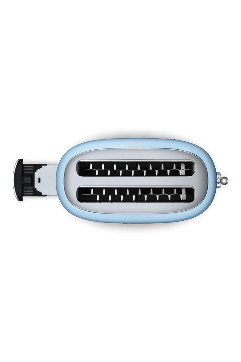 50s Retro Style Four-Slice Toaster, Alternate, color, PASTEL BLUE