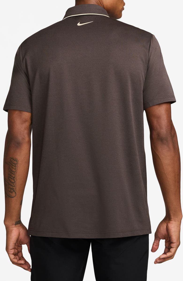 Nike Golf Dri-FIT Tour Tipped Piqué Golf Polo, Alternate, color, Baroque Brown/ Pale Ivory
