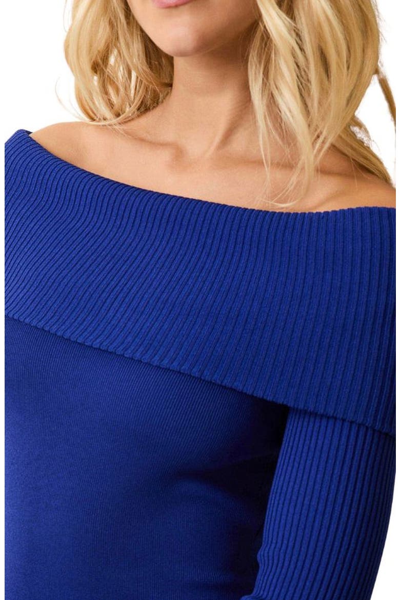 The Sabrina Off the Shoulder Long Sleeve Knit Maxi Dress, Alternate, color, TWILIGHT