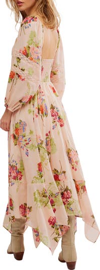 Morning Glory Floral Smocked Long Sleeve Maxi Dress