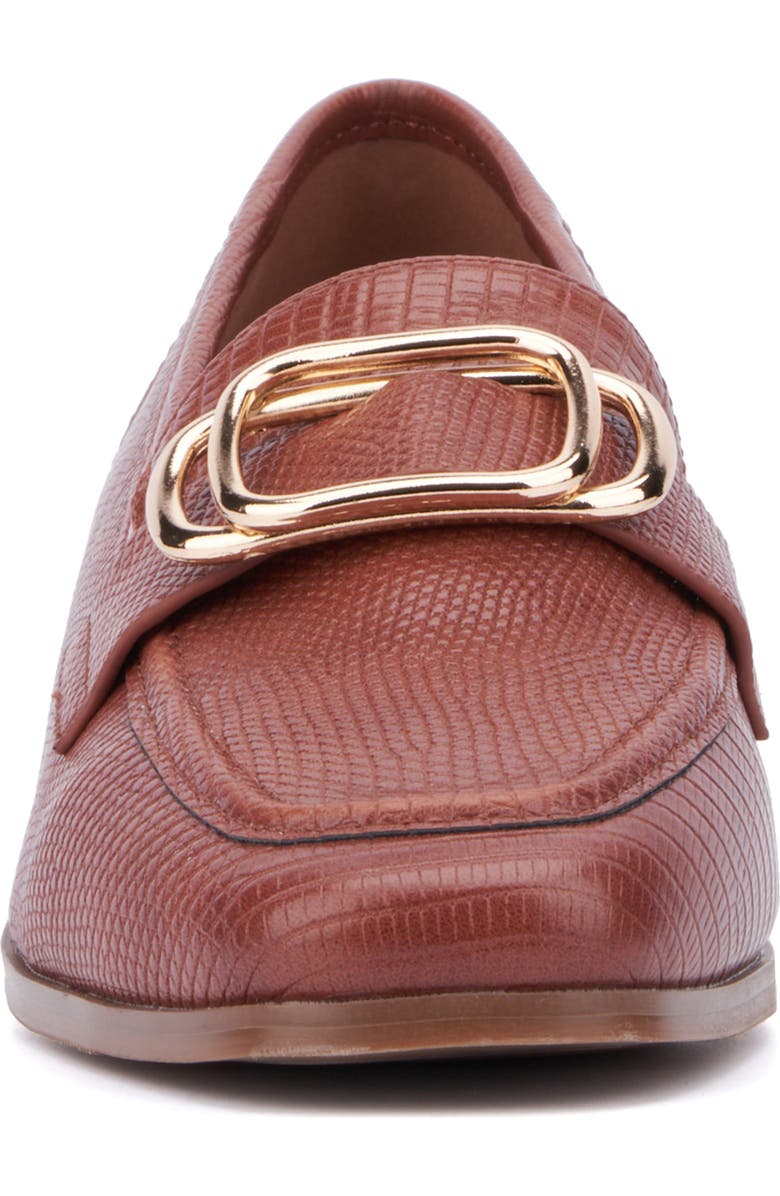NEW YORK AND COMPANY Ramira Buckle Loafer, Alternate, color, Cognac