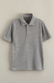 Nordstrom Kids' Mélange Piqué Knit Performance Polo