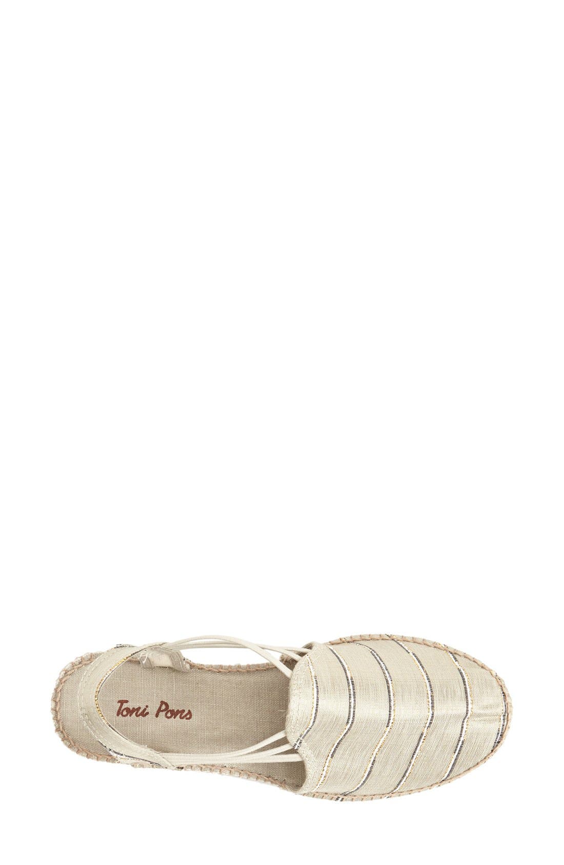 'Nantes' Silk Stripe Sandal, Alternate, color, STRIPE NATURAL