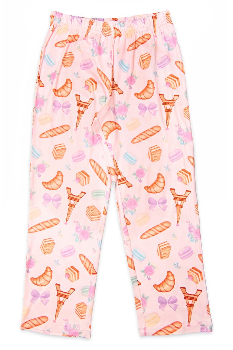 Kids' Paris 3-Piece Pajamas & Headband Set, Alternate, color, POWDER PINK