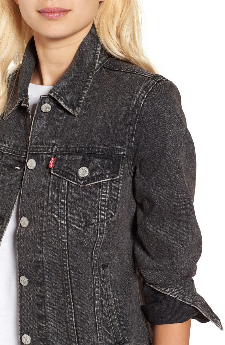 Levi's<sup>®</sup> 'Boyfriend' Denim Trucker Jacket, Alternate, color, 