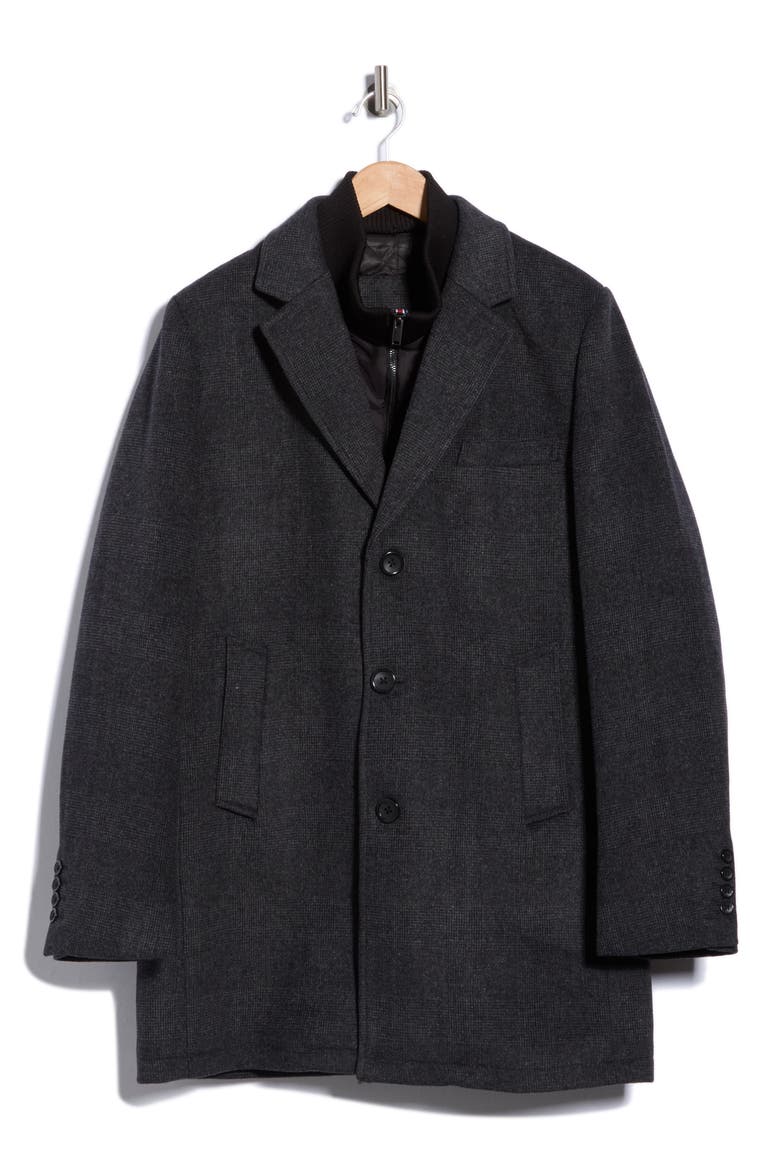 Wool Blend Top Coat, Main, color, CHARCOAL