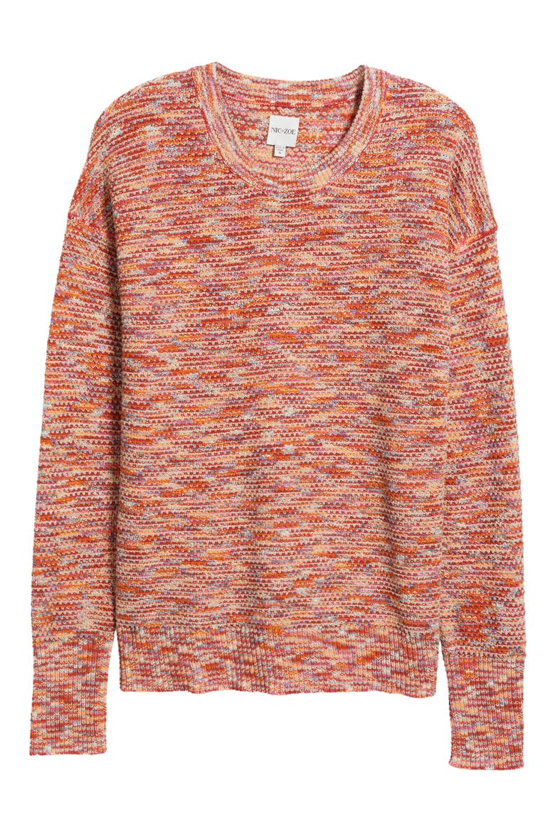 Space Dye Cotton Sweater, Alternate, color, SPICE MULTI