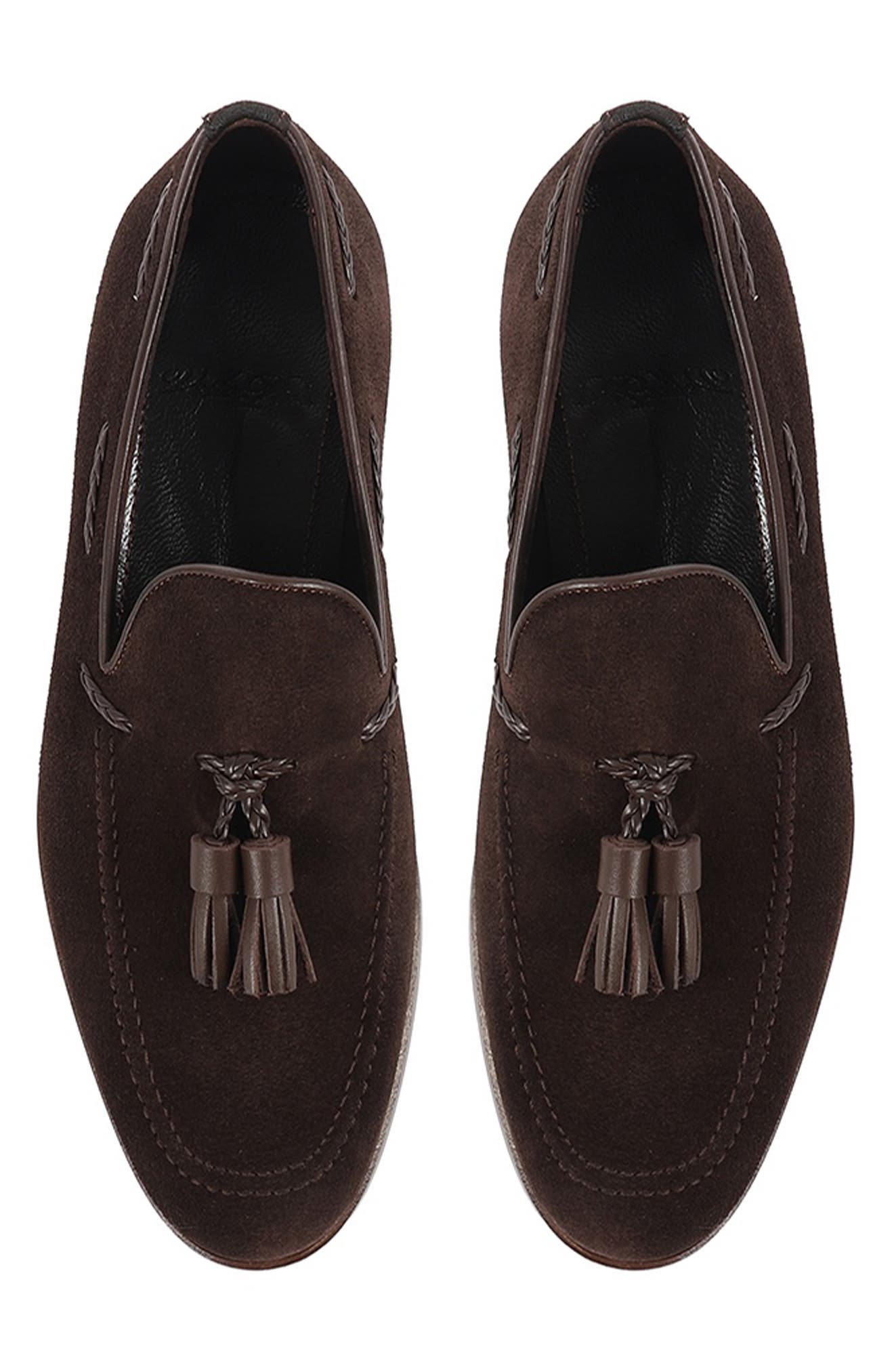 Virginia Tassel Loafer, Alternate, color, DARK BROWN
