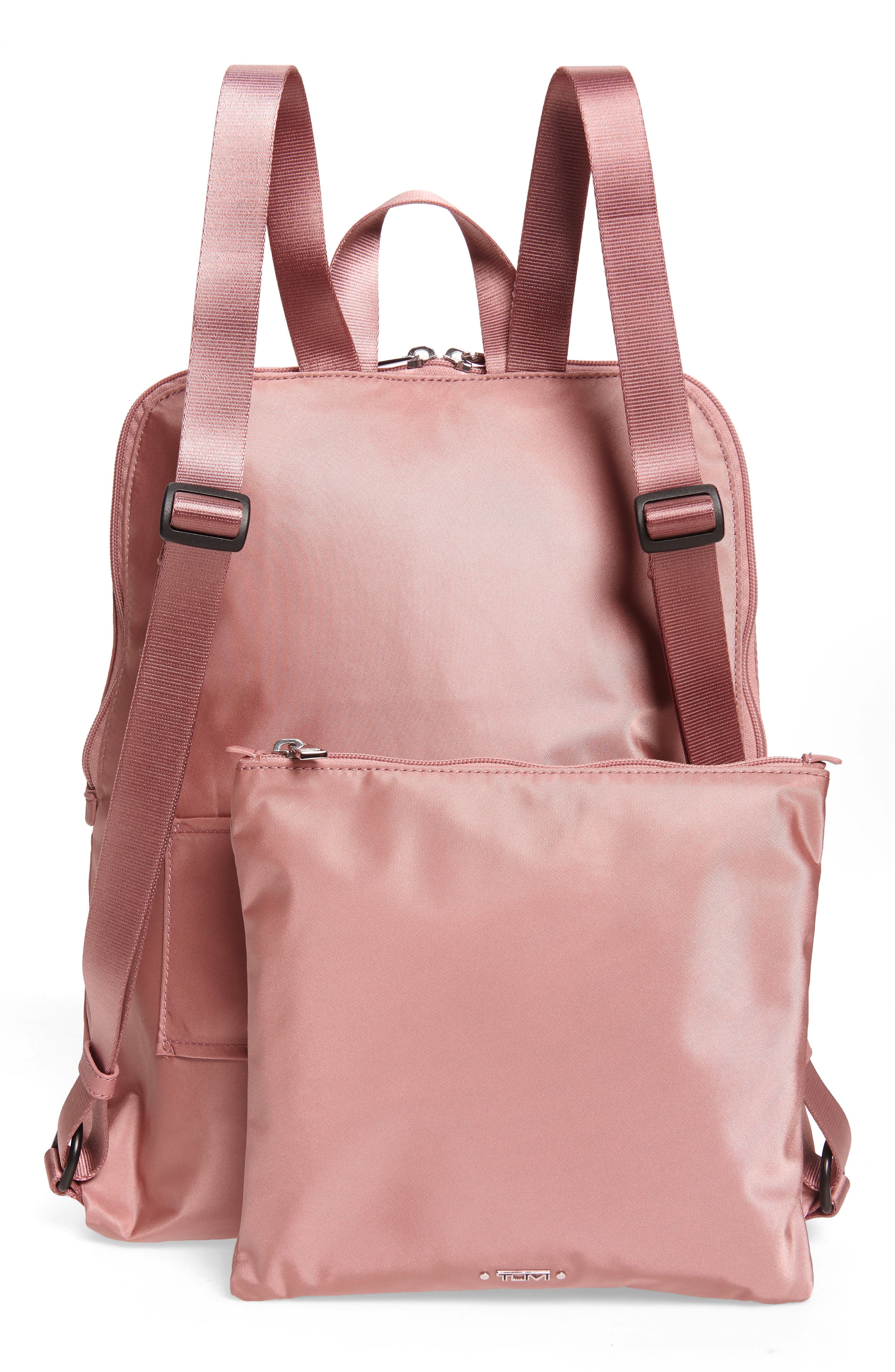 Voyageur - Just in Case Nylon Travel Backpack, Alternate, color, DUSTY ROSE