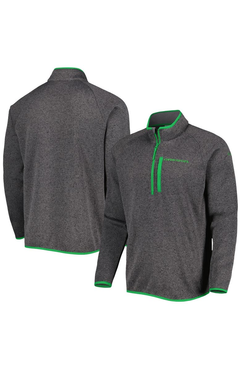 Columbia Men's Columbia Gray Oregon Ducks Canyon Point Raglan Half-Zip Top, Main, color, 