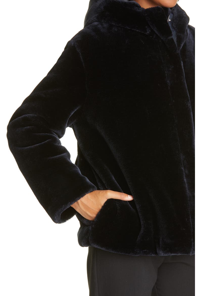Samsøe and Samsøe Hooded Fleece Jacket, Alternate, color, MIDNIGHT NAVY