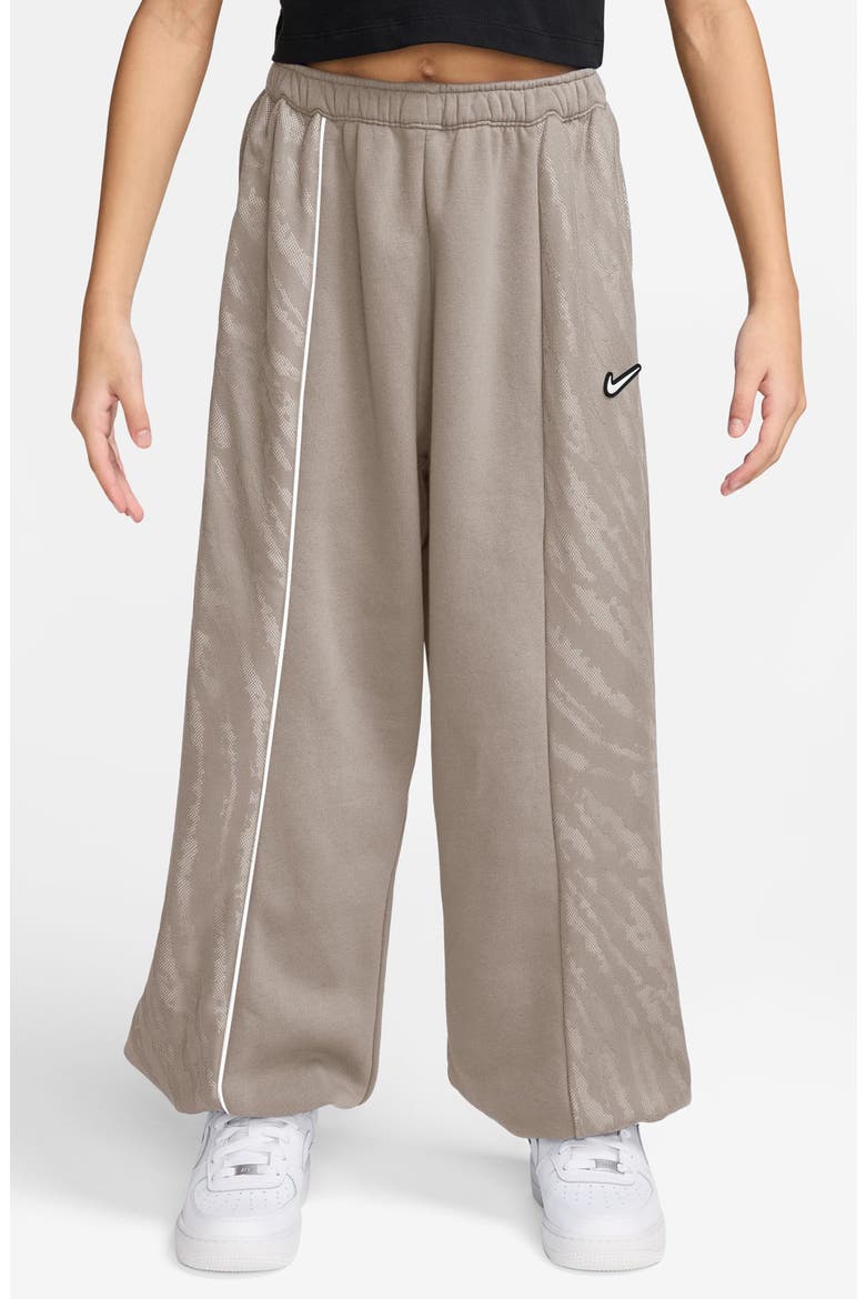 Kids' Sportswear Fleece Pants, Main, color, 211 MOON PARTICLE/WHITE