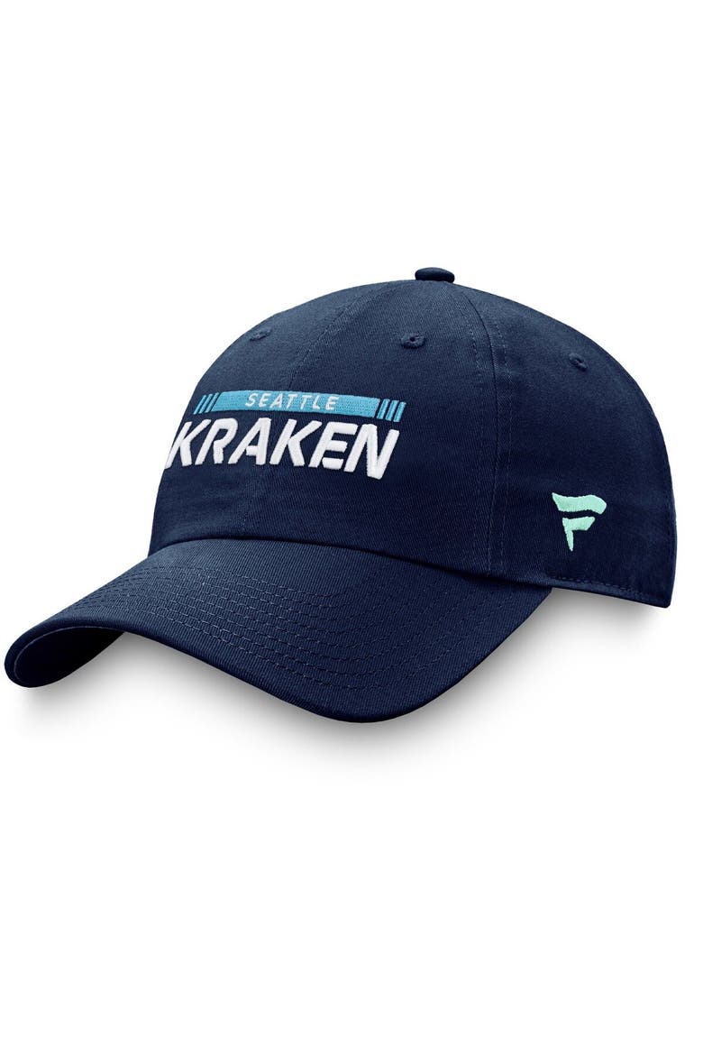 Men's Fanatics Branded Deep Sea Blue Seattle Kraken Authentic Pro Rink Adjustable Hat, Alternate, color, Navy