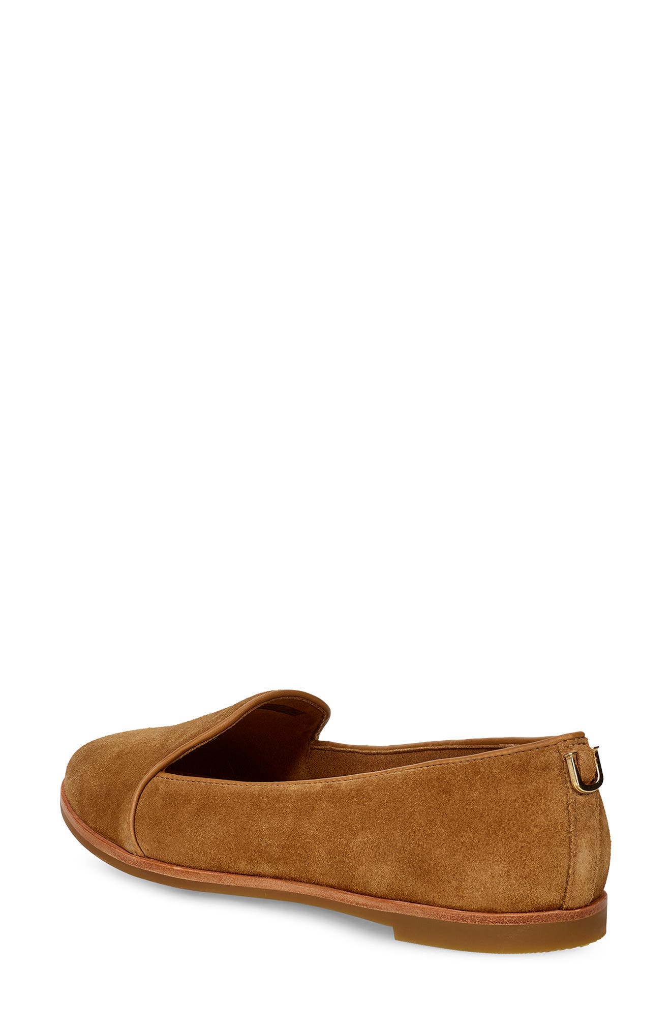 Bonnie Loafer Flat, Alternate, color, CHESTNUT SUEDE