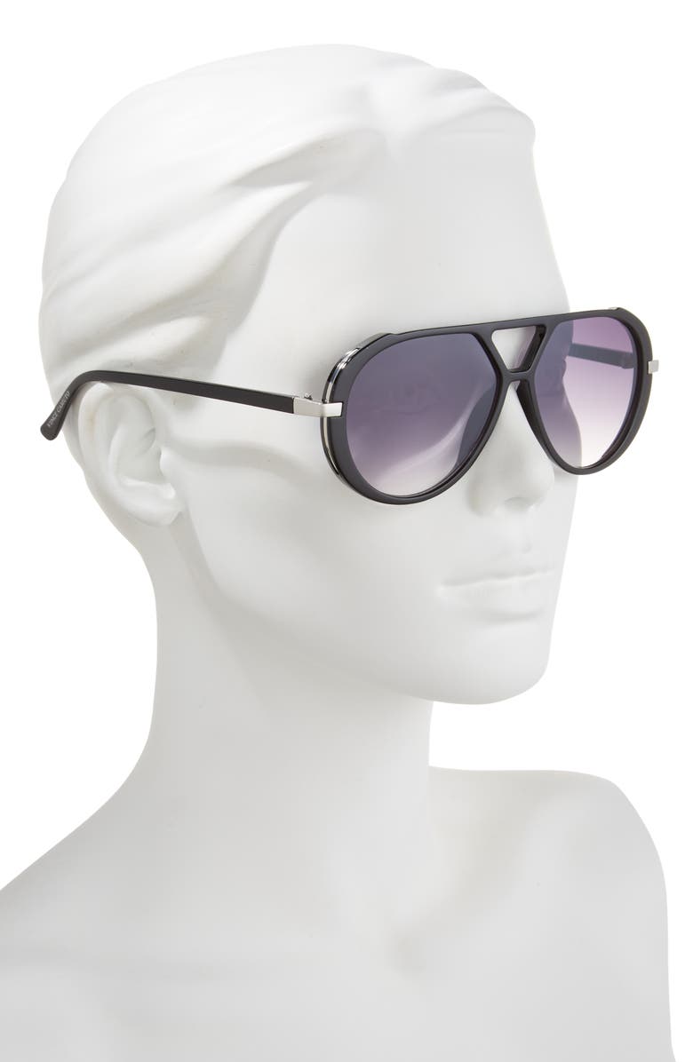 Vince Camuto Aviator Sunglasses, Alternate, color, Black