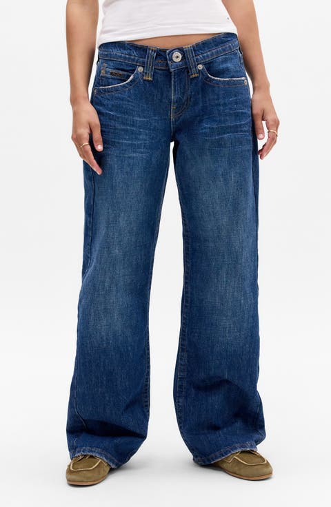 Kayla Low Rider Wide Leg Jeans